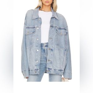 Agolde oversized denim jacket size small new with tags